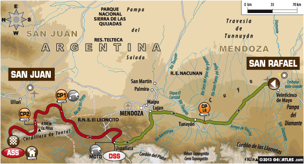 dakar 2014 stage 3 map